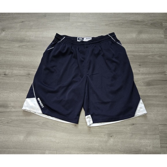 And1‎ Basketball Shorts Mens XL Blue Mesh Shiny Dazzle Adjustable Waist - Picture 1 of 11